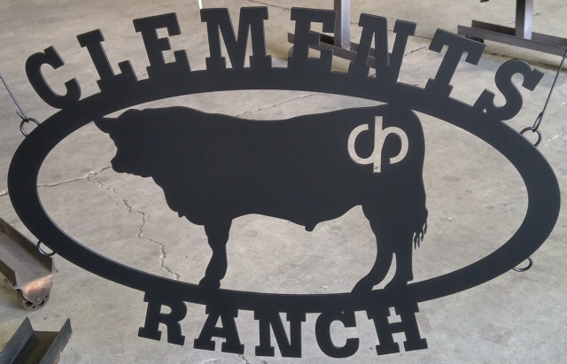 ranch sign steer brand oval